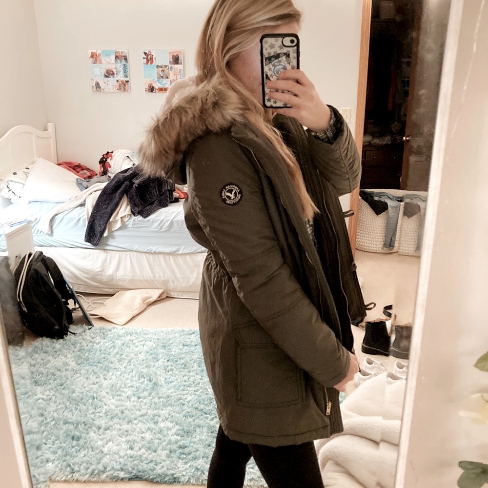 Green winter jacket
